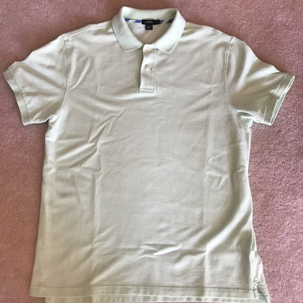 J Crew Golf Shirt Mint Green Medium